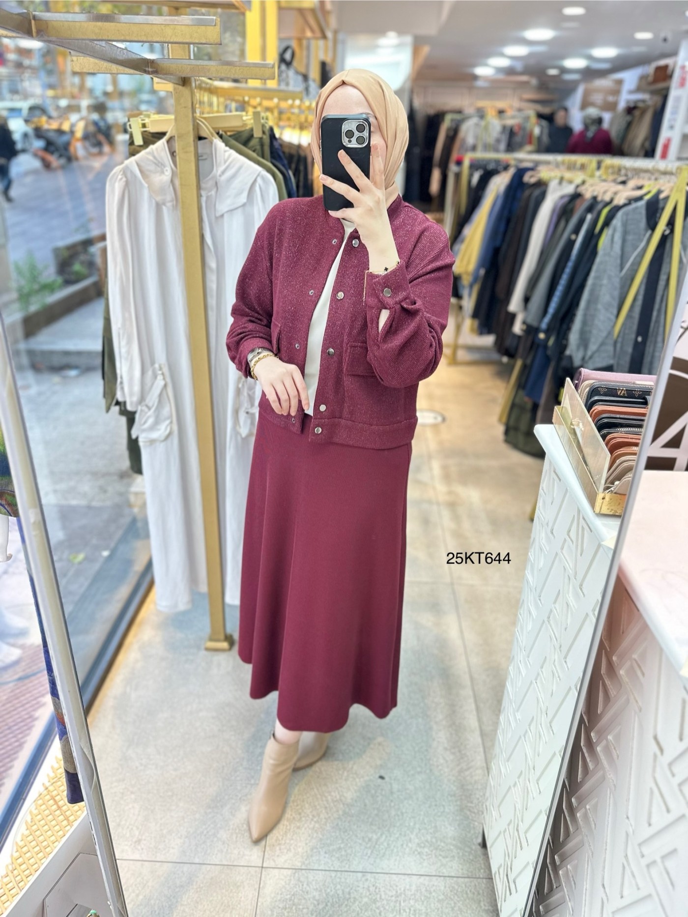 25KT644 Armine Trend Simli Triko Takım