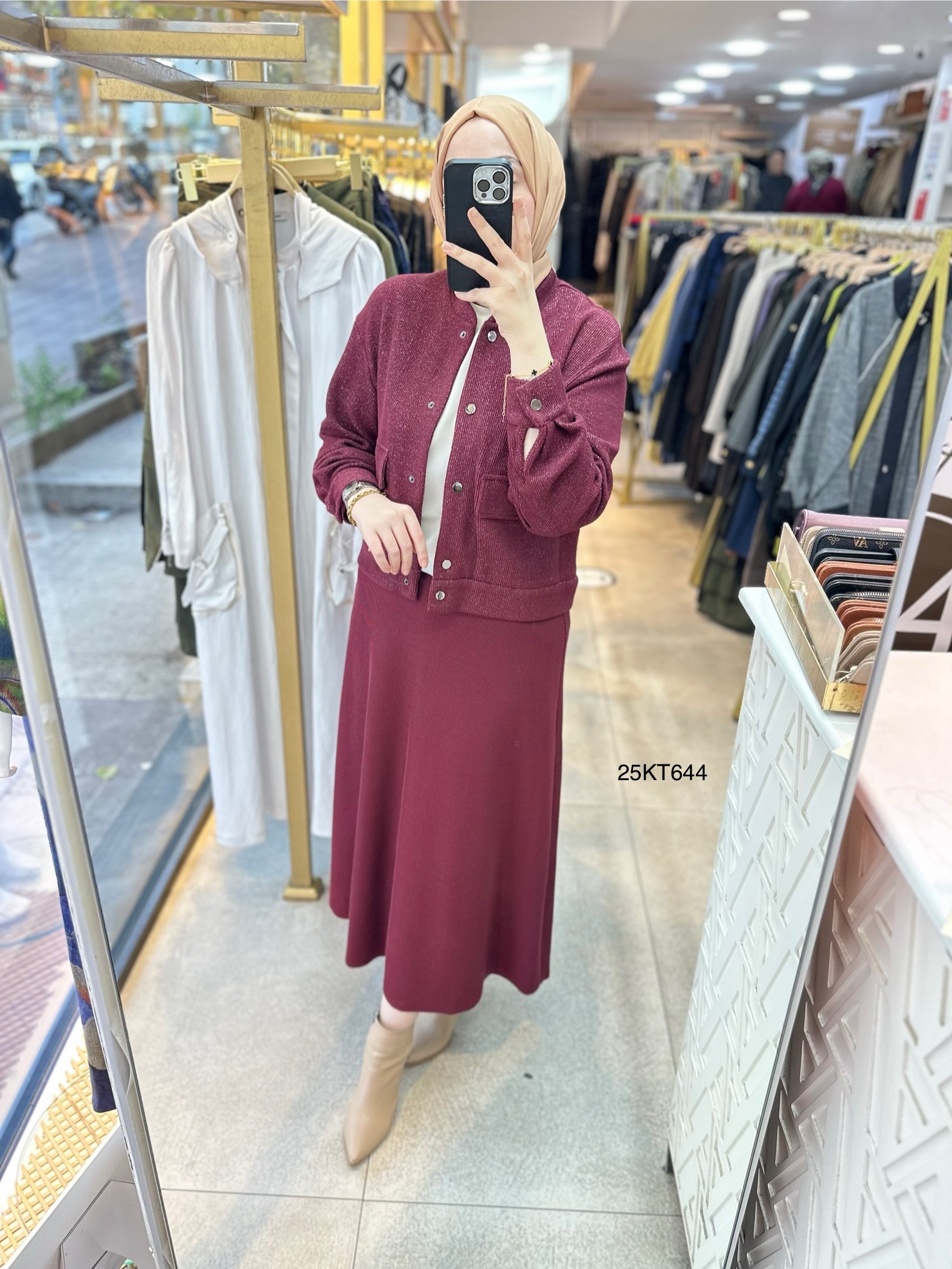 25KT644 Armine Trend Simli Triko Takım - Görsel 6