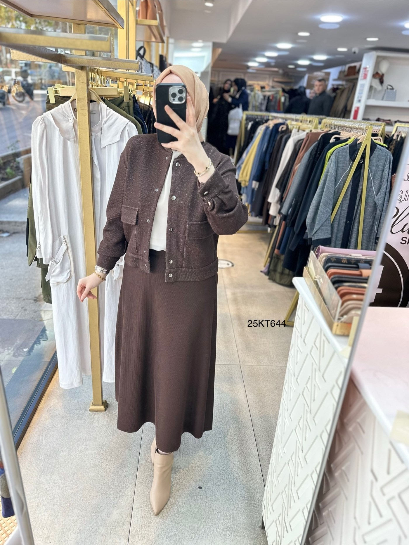 25KT644 Armine Trend Simli Triko Takım