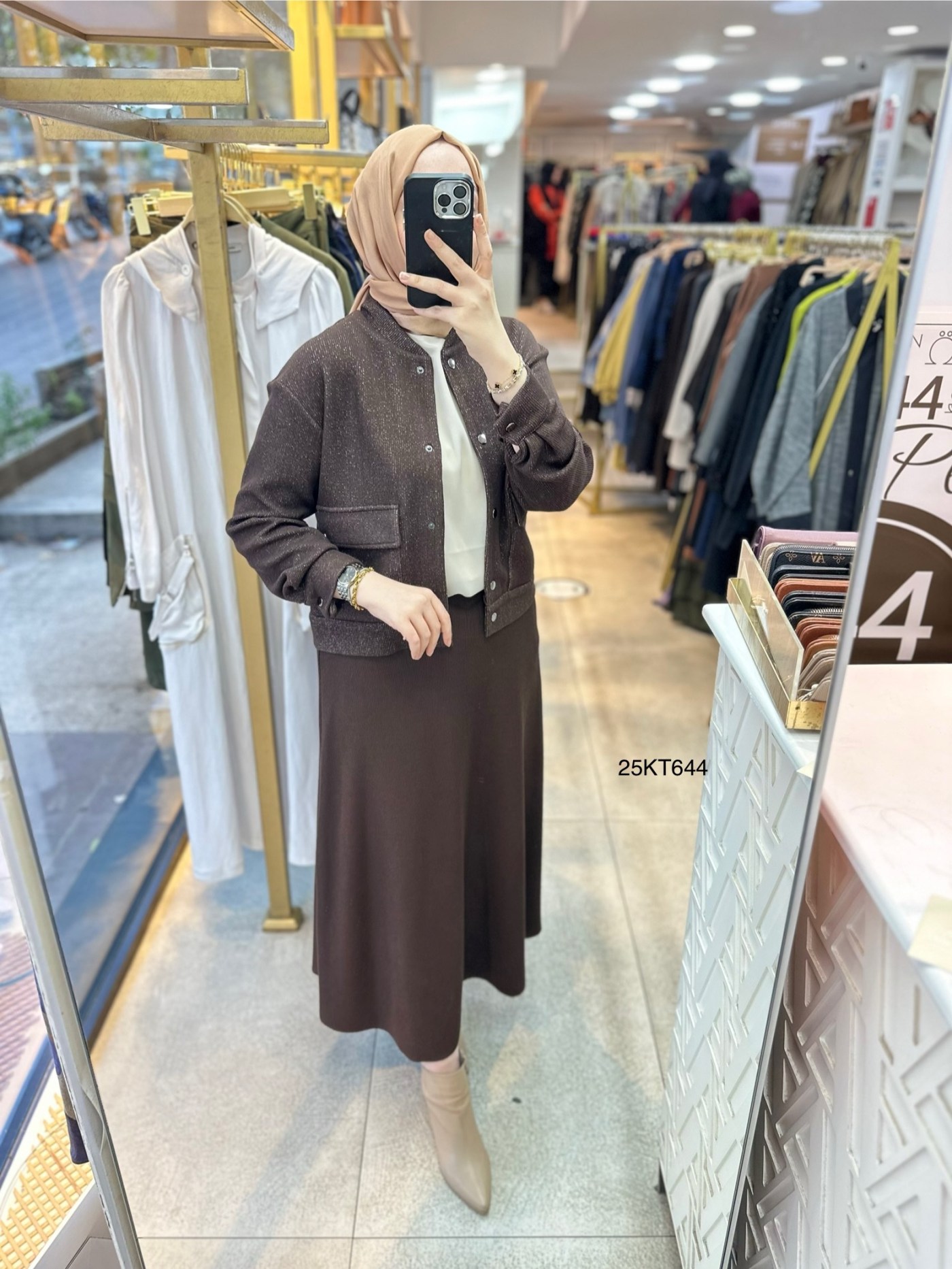 25KT644 Armine Trend Simli Triko Takım