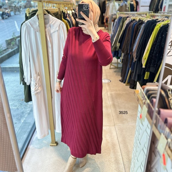 3525 Triko Elbise - Görsel 9