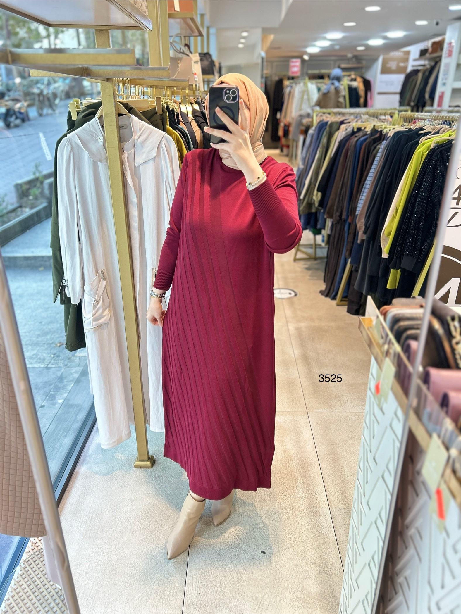 3525 Triko Elbise - Görsel 9