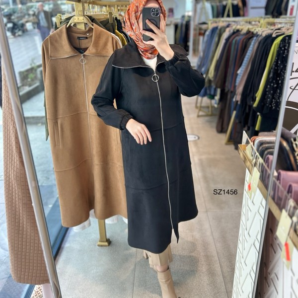 SZ1456 Fermuarlı Nubuk Kap - Görsel 24