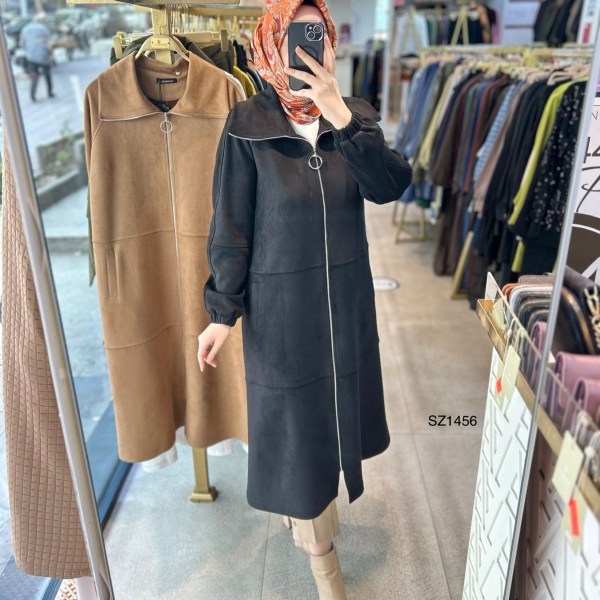 SZ1456 Fermuarlı Nubuk Kap - Görsel 15