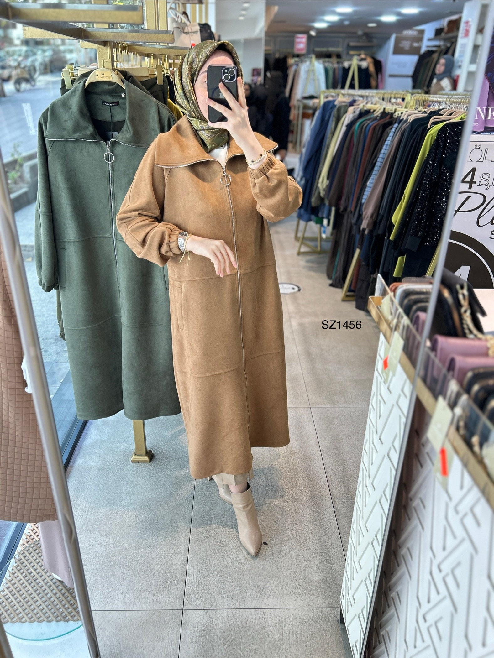 SZ1456 Fermuarlı Nubuk Kap - Görsel 20