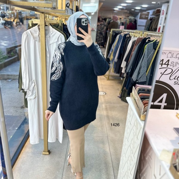 1426 Omuz Pul Detaylı Triko - Görsel 4