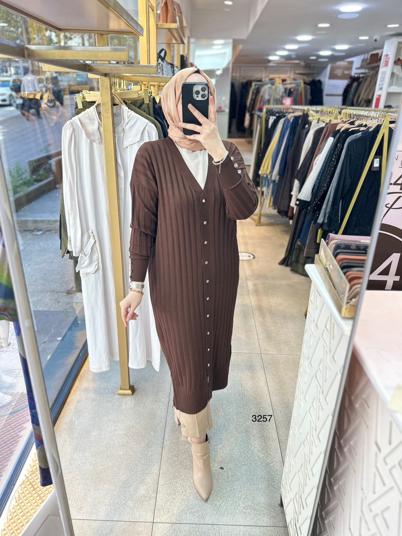 3257 Uzun Merserize Triko