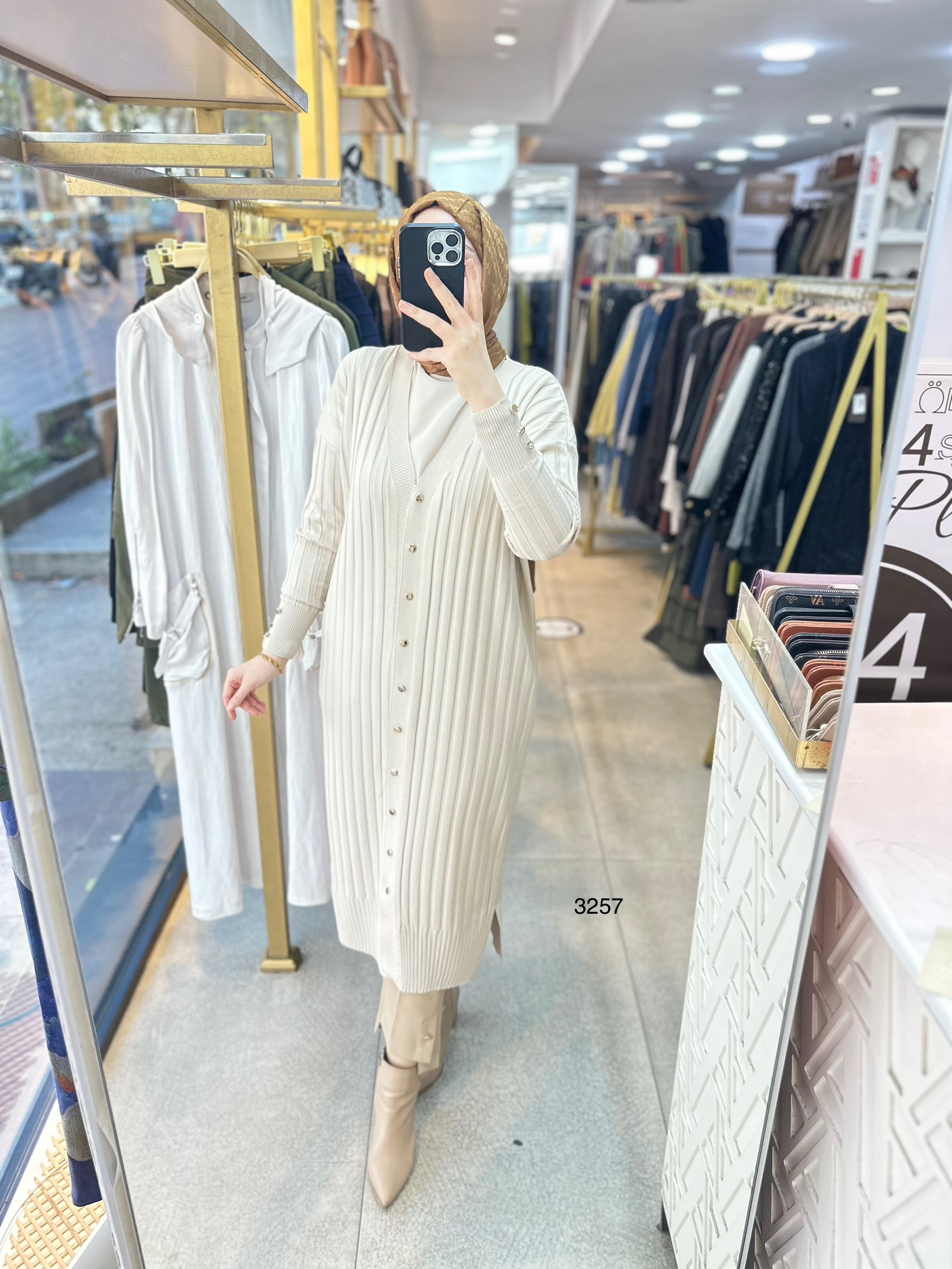 3257 Uzun Merserize Triko - Görsel 3