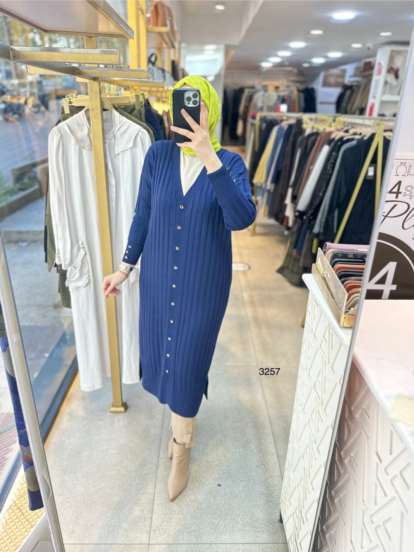 3257 Uzun Merserize Triko