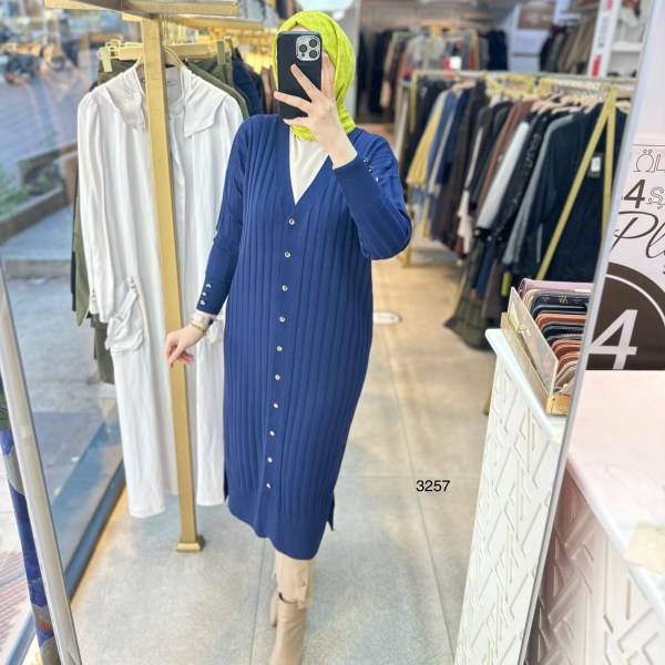 3257 Uzun Merserize Triko - Görsel 2