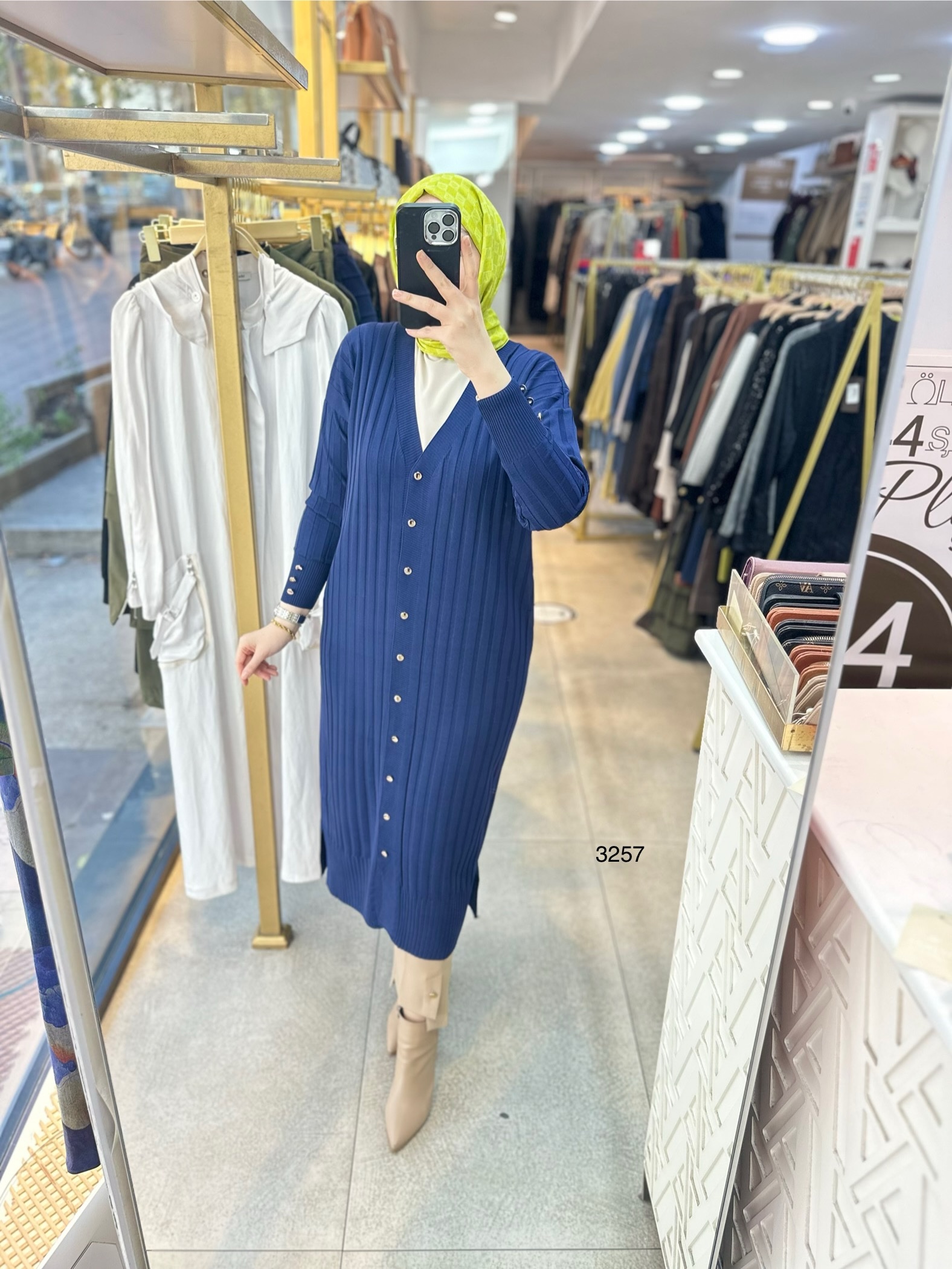 3257 Uzun Merserize Triko - Görsel 2