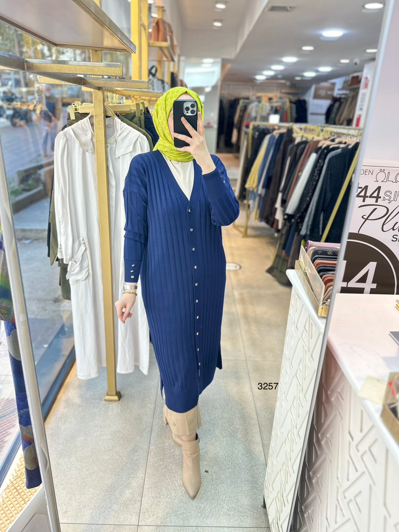 3257 Uzun Merserize Triko