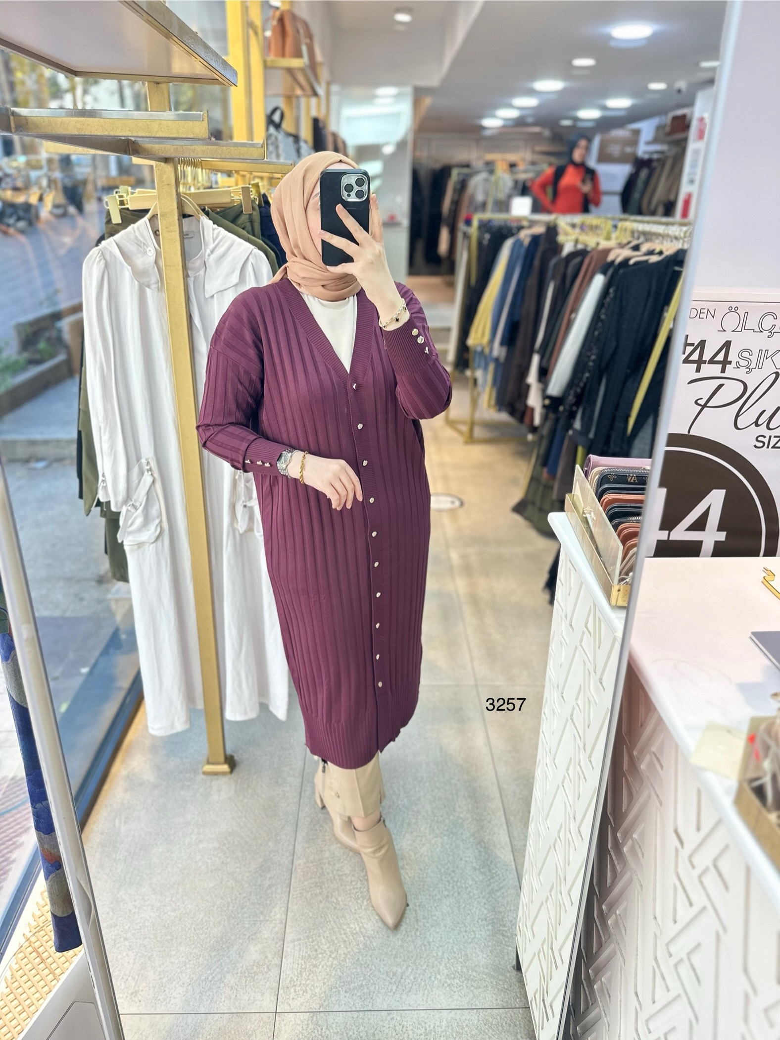 3257 Uzun Merserize Triko - Görsel 14