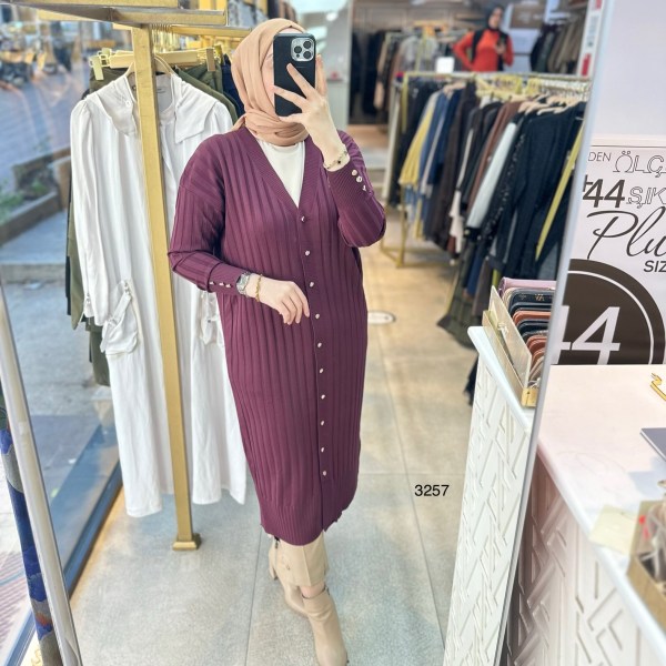 3257 Uzun Merserize Triko - Görsel 10