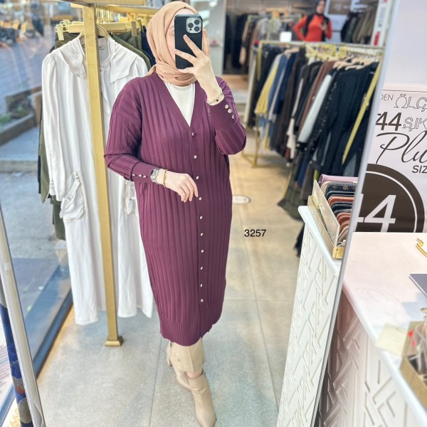 3257 Uzun Merserize Triko - Görsel 9