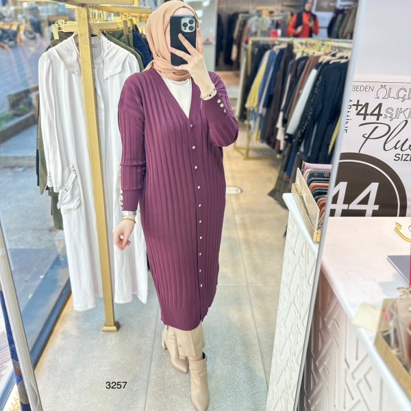 3257 Uzun Merserize Triko - Görsel 11