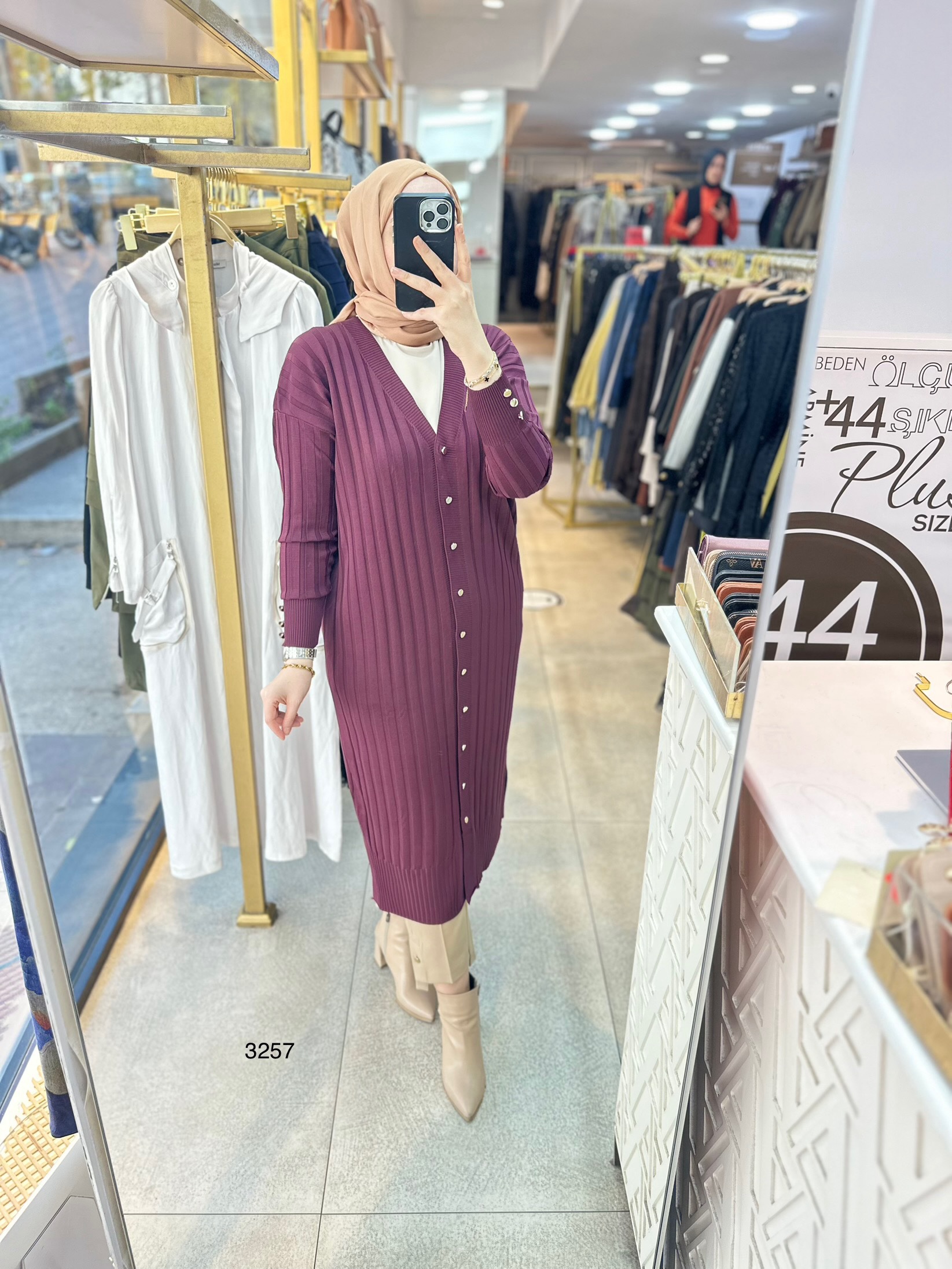 3257 Uzun Merserize Triko - Görsel 11