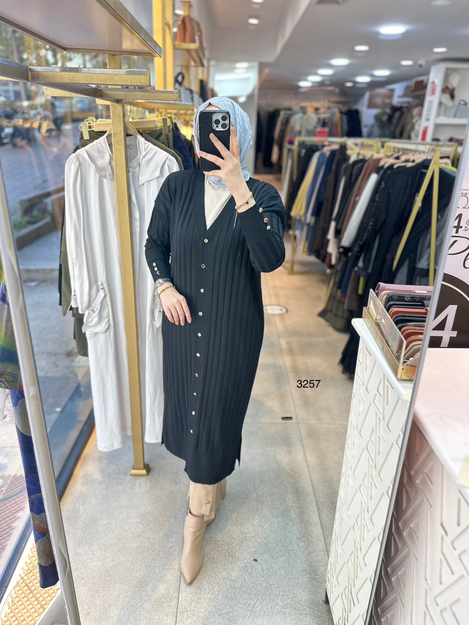 3257 Uzun Merserize Triko - Görsel 7