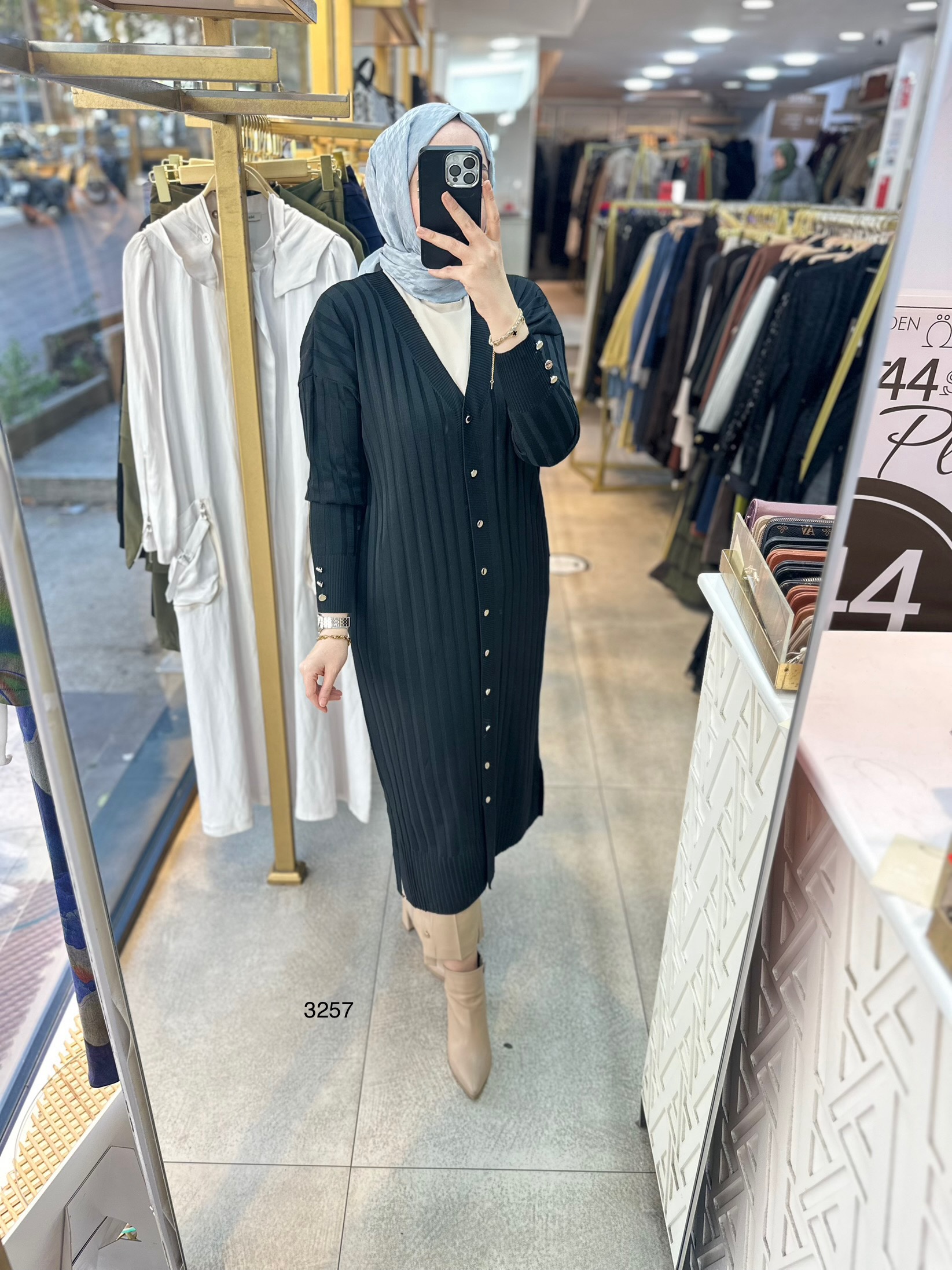 3257 Uzun Merserize Triko - Görsel 8