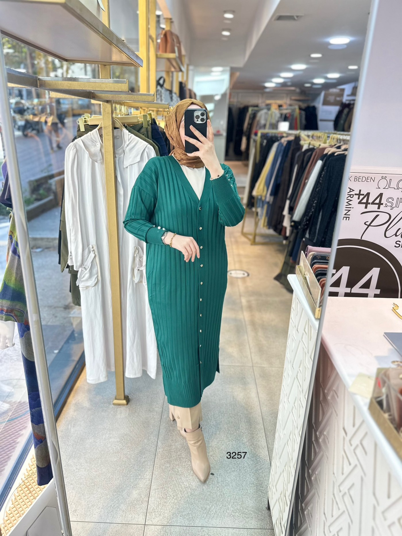 3257 Uzun Merserize Triko