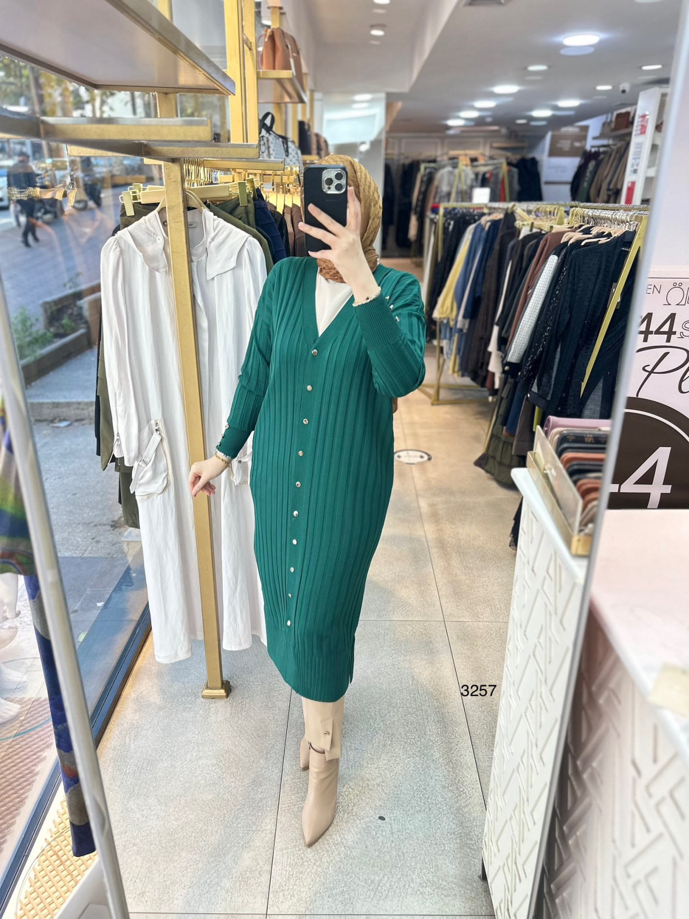 3257 Uzun Merserize Triko