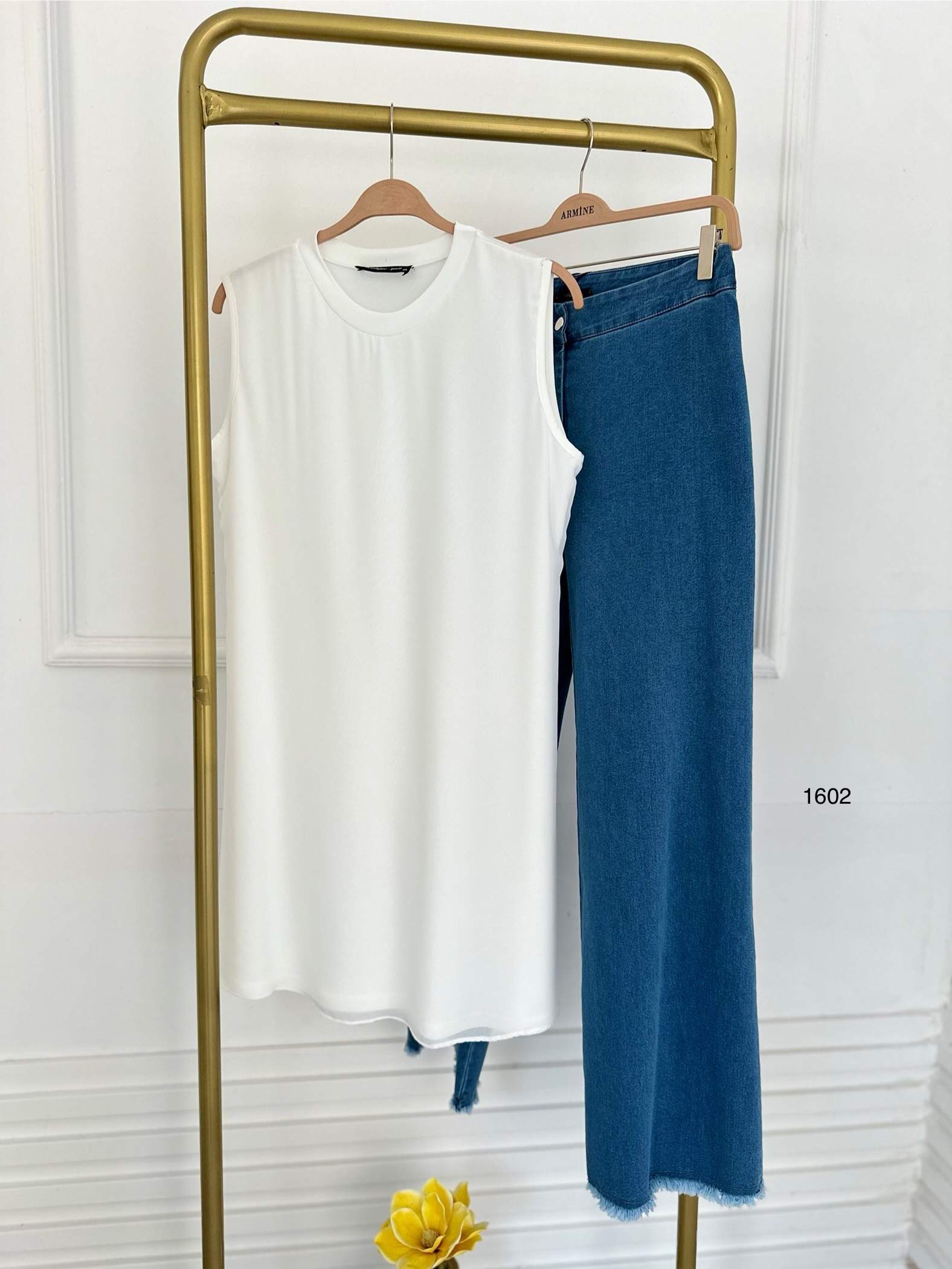 1602 ÖNÜ ŞİFON ARKASI BAMBU KUMAŞ İÇLİK - Görsel 1