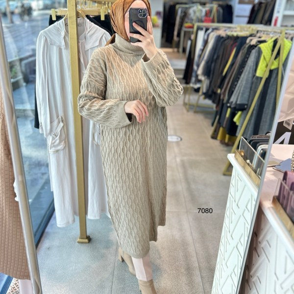 7080 Örme Triko Tunik - Görsel 15