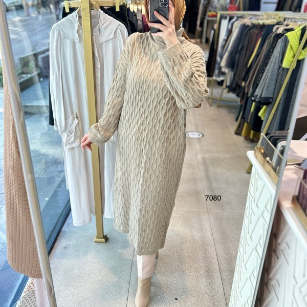 7080 Örme Triko Tunik - Görsel 12