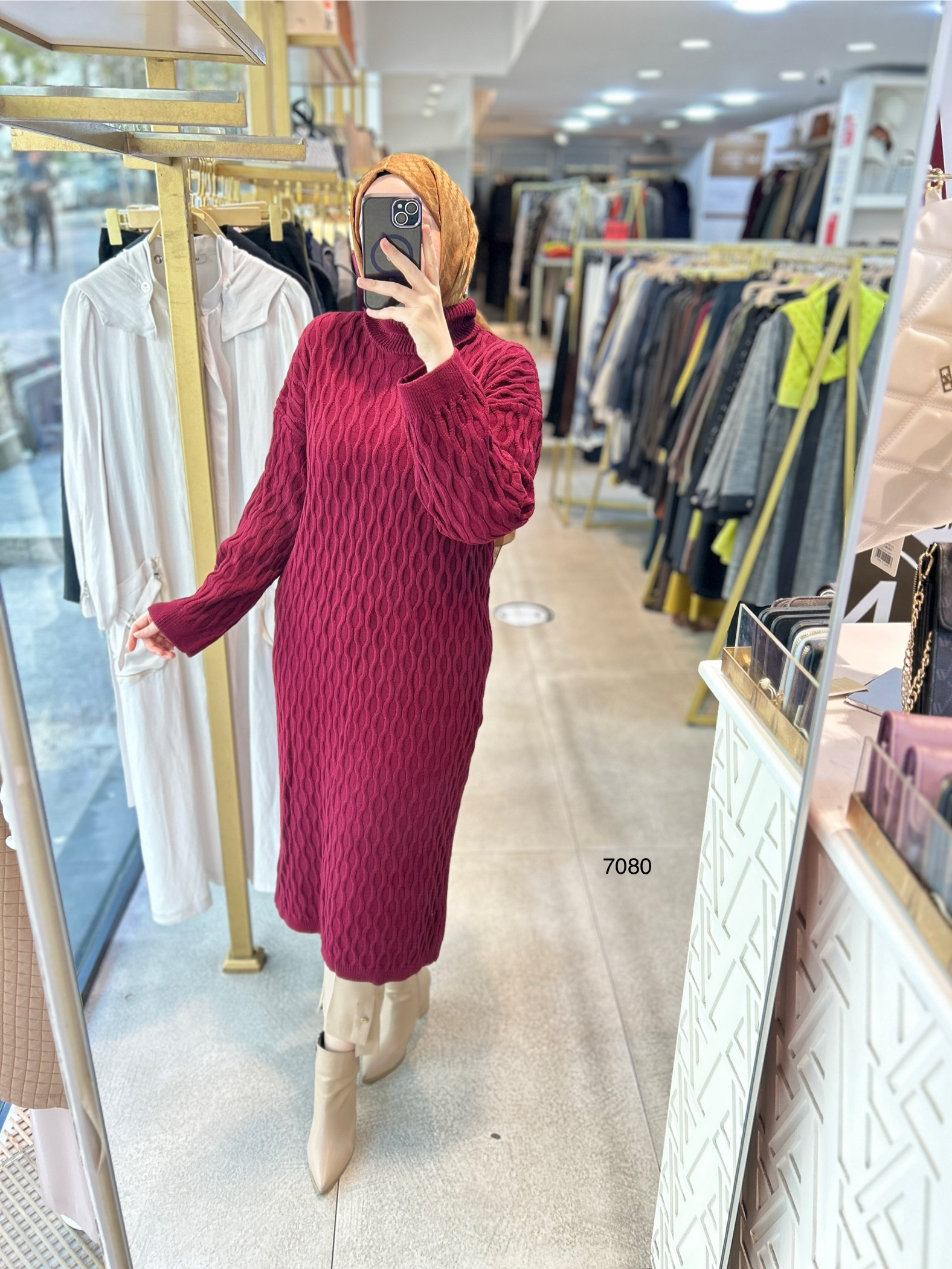 7080 Örme Triko Tunik - Görsel 1