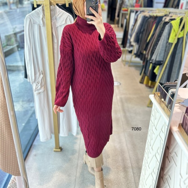 7080 Örme Triko Tunik - Görsel 3