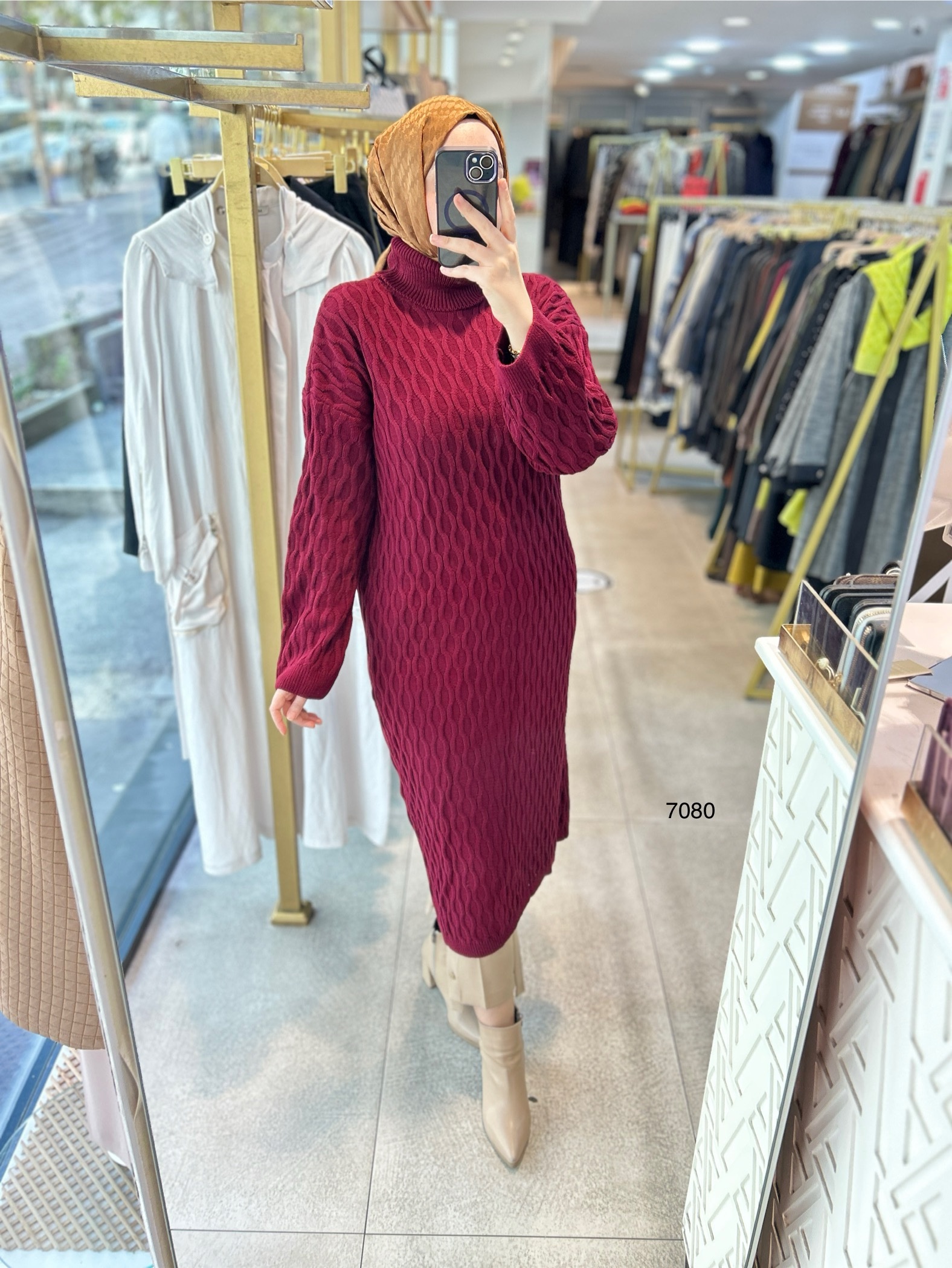 7080 Örme Triko Tunik - Görsel 3