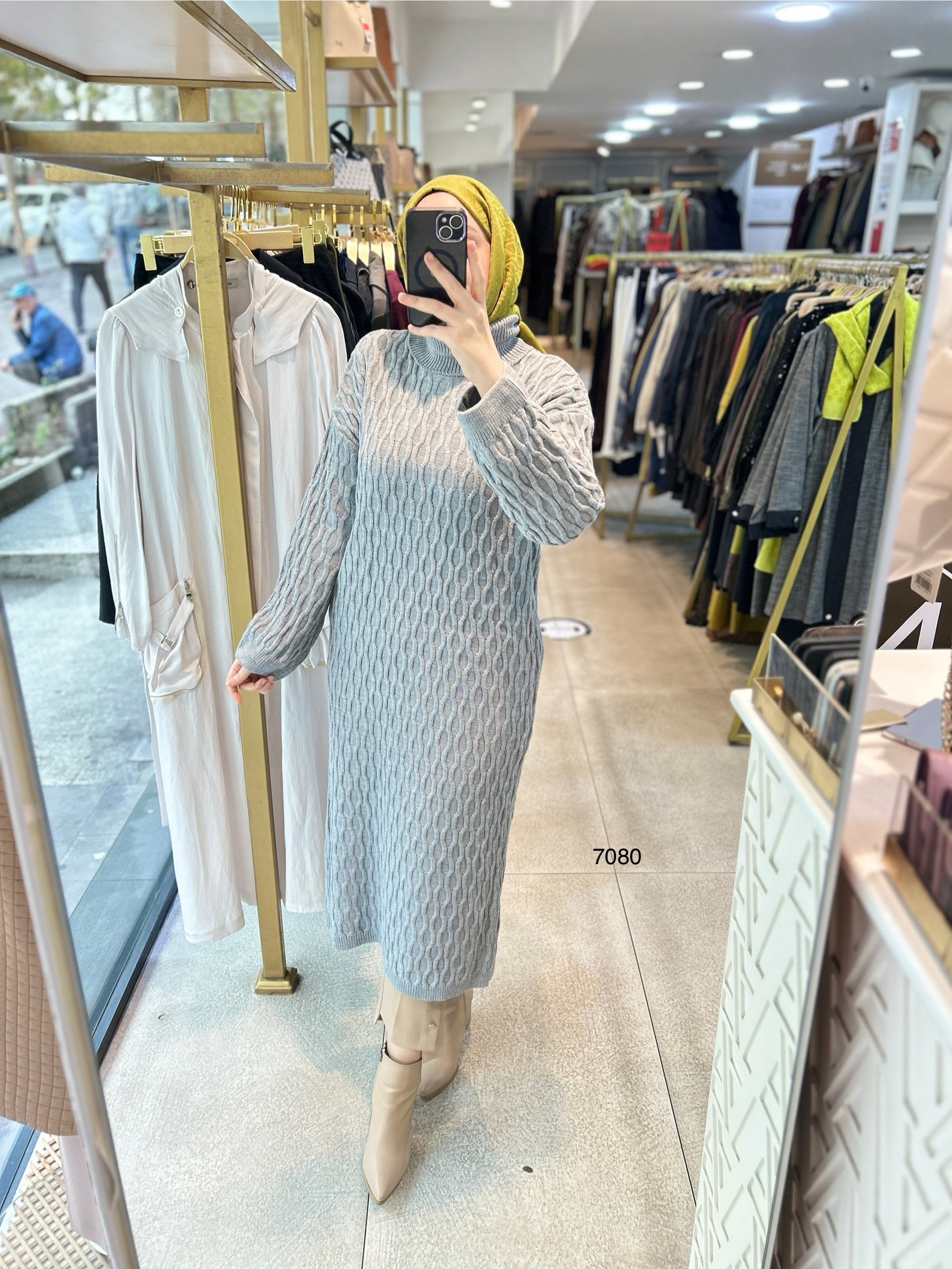 7080 Örme Triko Tunik - Görsel 11