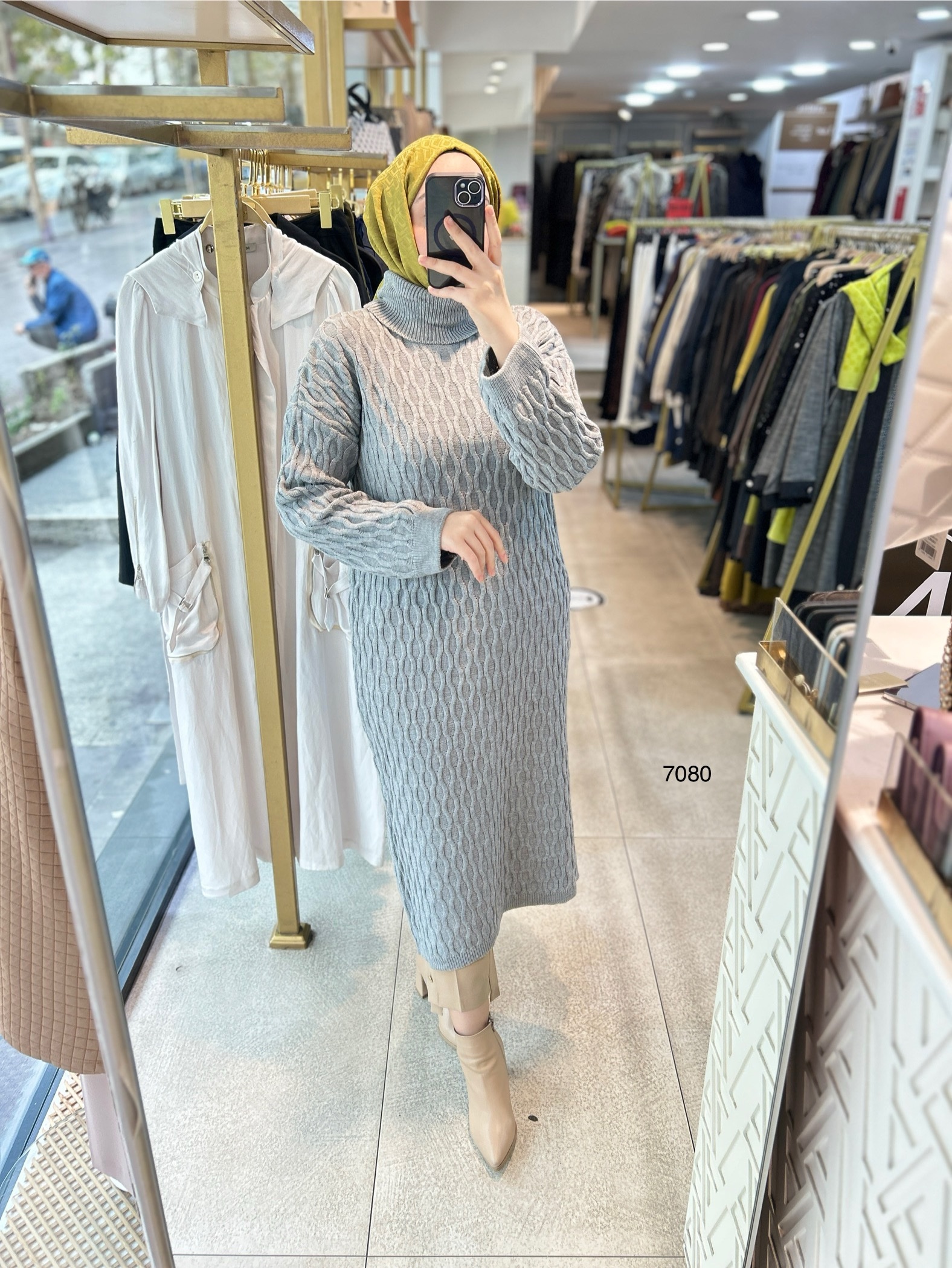 7080 Örme Triko Tunik - Görsel 9