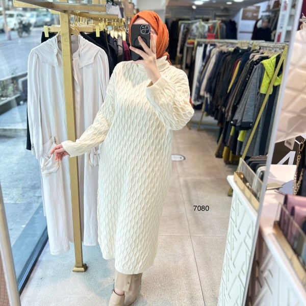 7080 Örme Triko Tunik - Görsel 7