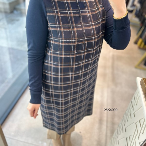 25K4009 Belli Ekose Tunik - Görsel 4