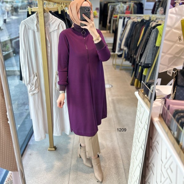1209 Ribanalı Fermuarlı Tunik - Görsel 10