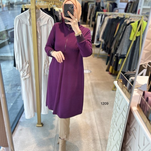 1209 Ribanalı Fermuarlı Tunik - Görsel 9