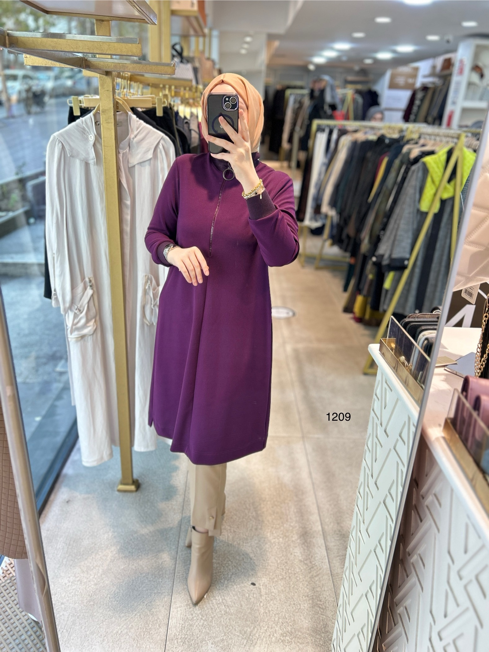 1209 Ribanalı Fermuarlı Tunik - Görsel 9