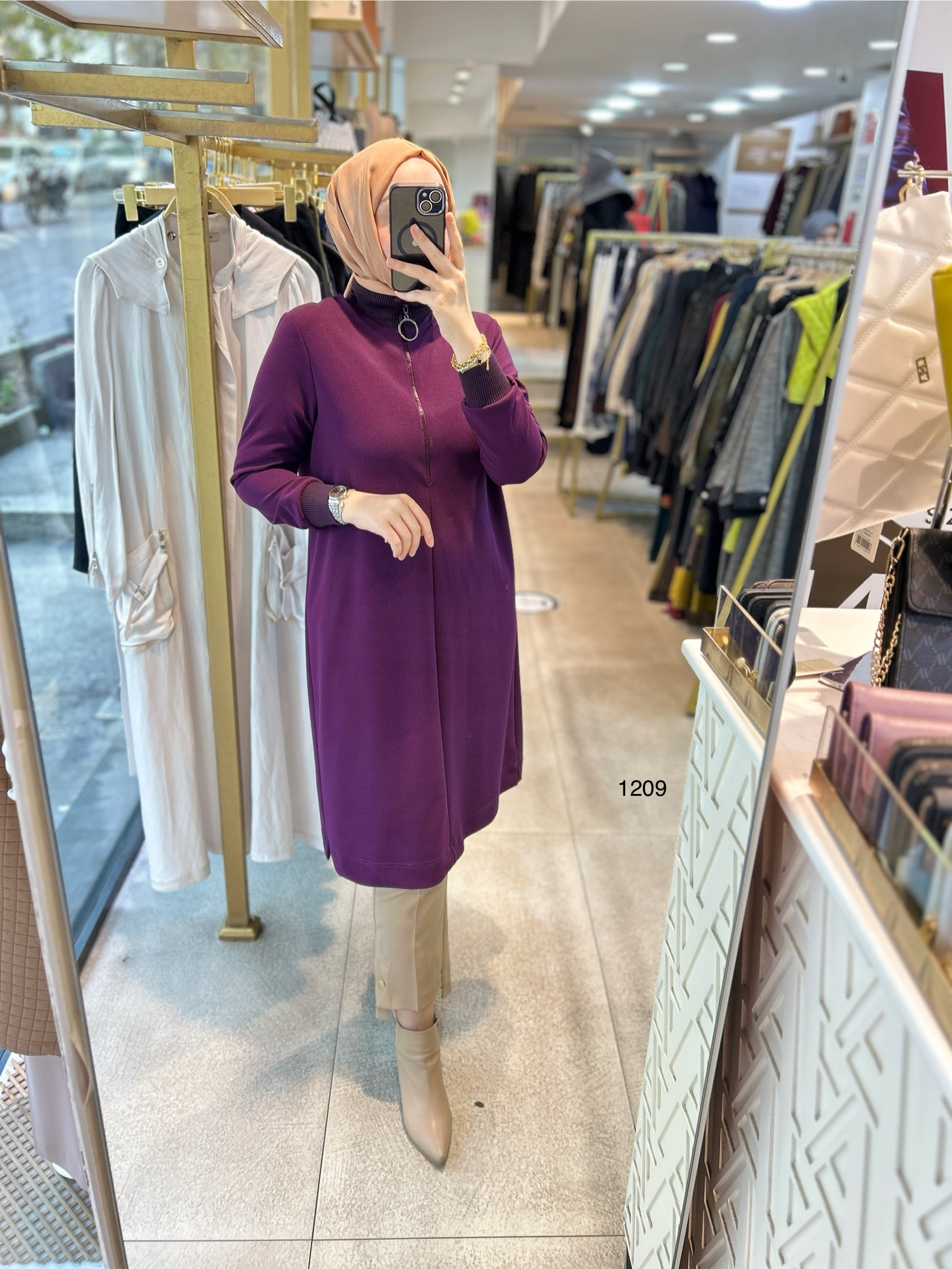 1209 Ribanalı Fermuarlı Tunik - Görsel 27