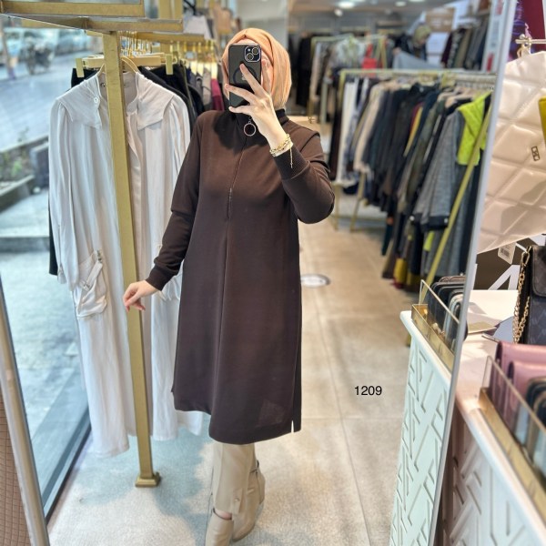 1209 Ribanalı Fermuarlı Tunik - Görsel 21