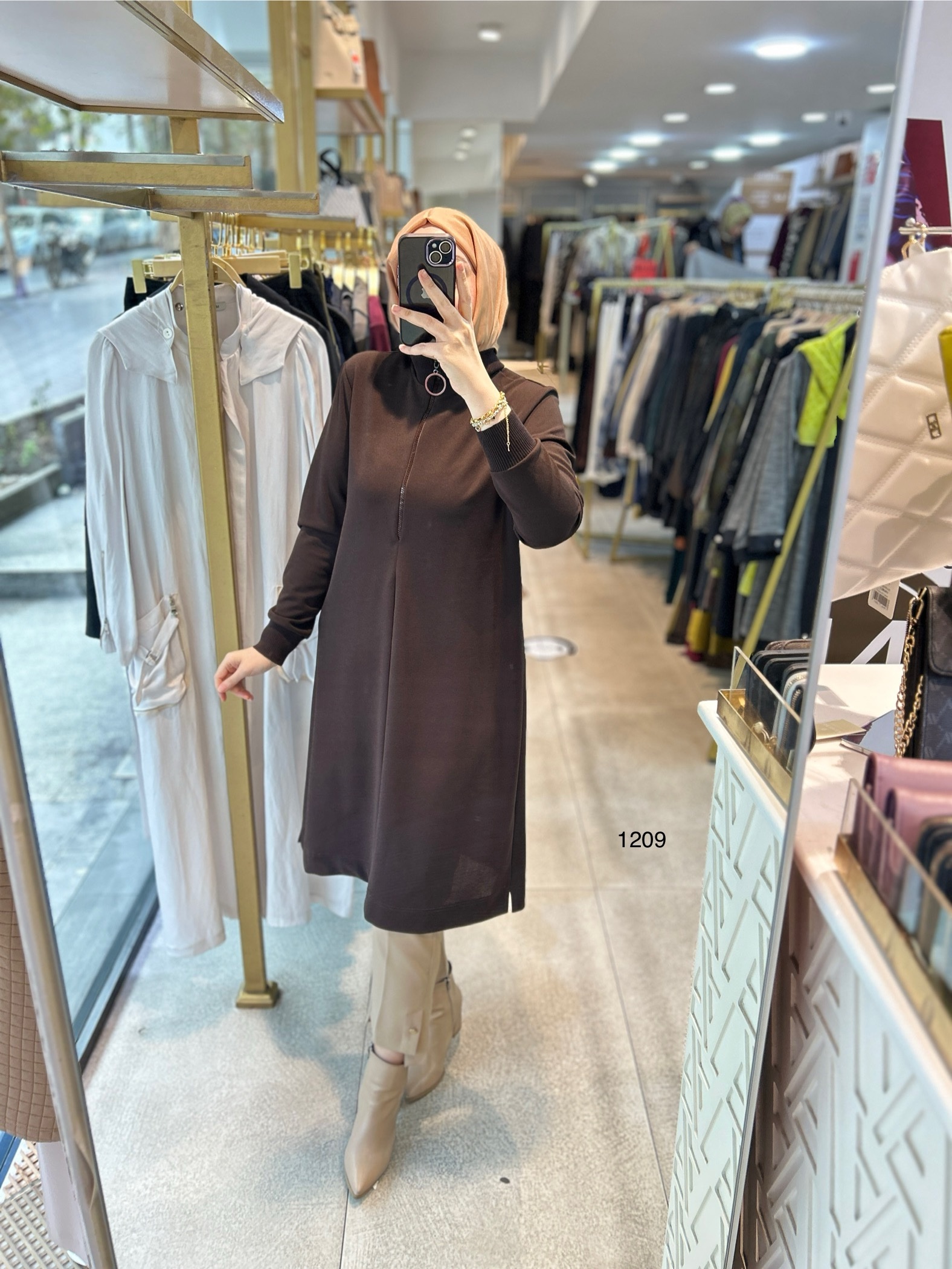 1209 Ribanalı Fermuarlı Tunik - Görsel 21