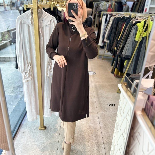 1209 Ribanalı Fermuarlı Tunik - Görsel 17