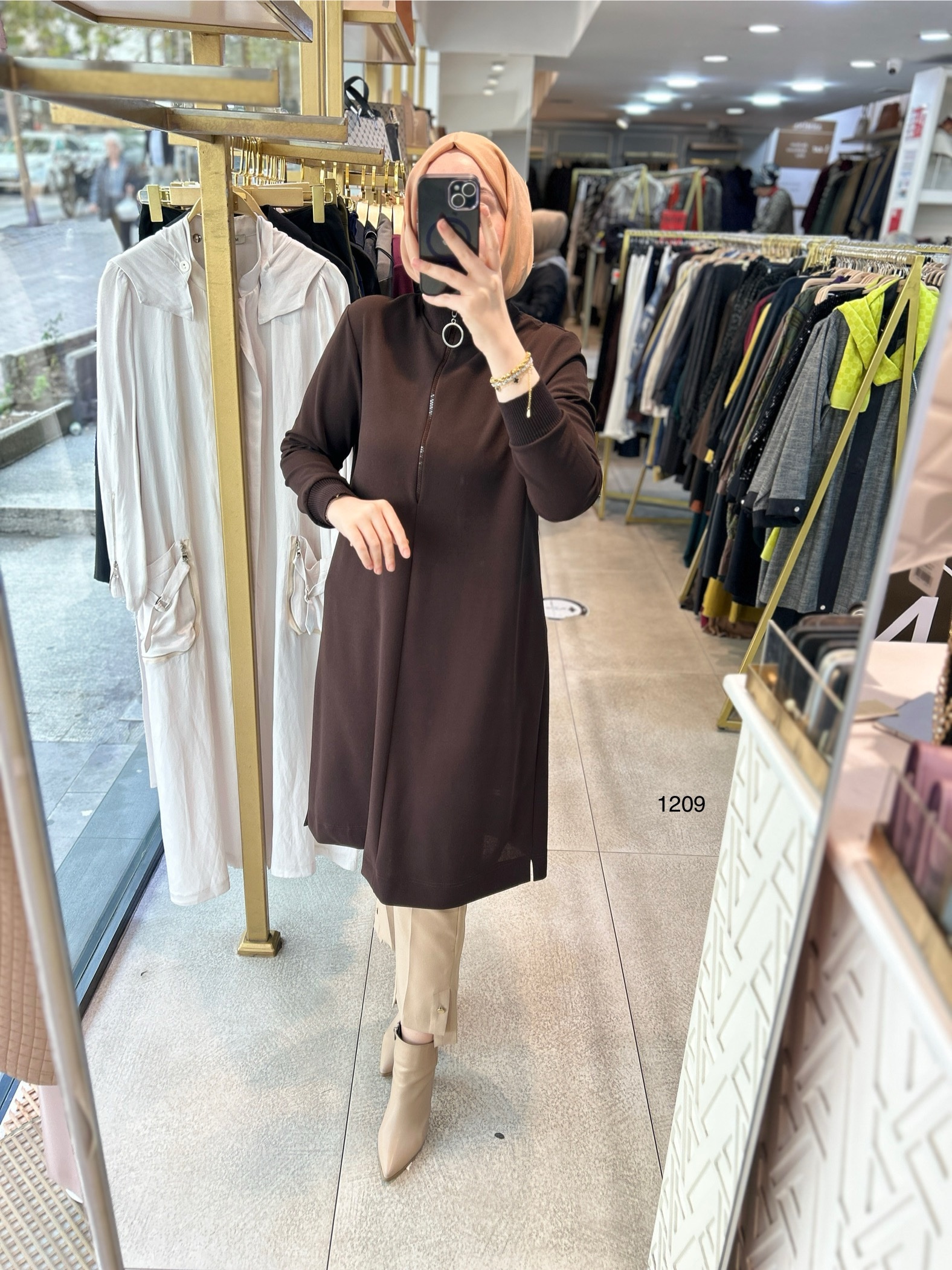 1209 Ribanalı Fermuarlı Tunik - Görsel 17