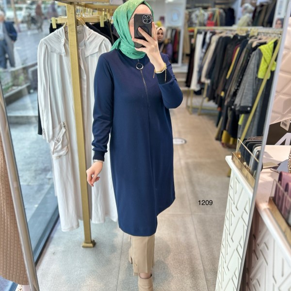 1209 Ribanalı Fermuarlı Tunik - Görsel 18