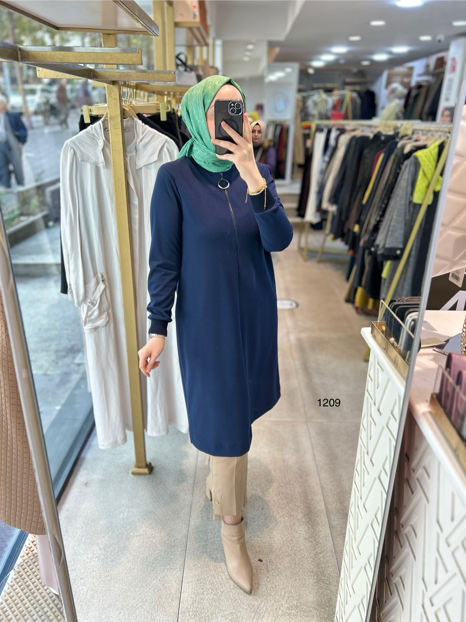 1209 Ribanalı Fermuarlı Tunik - Görsel 18