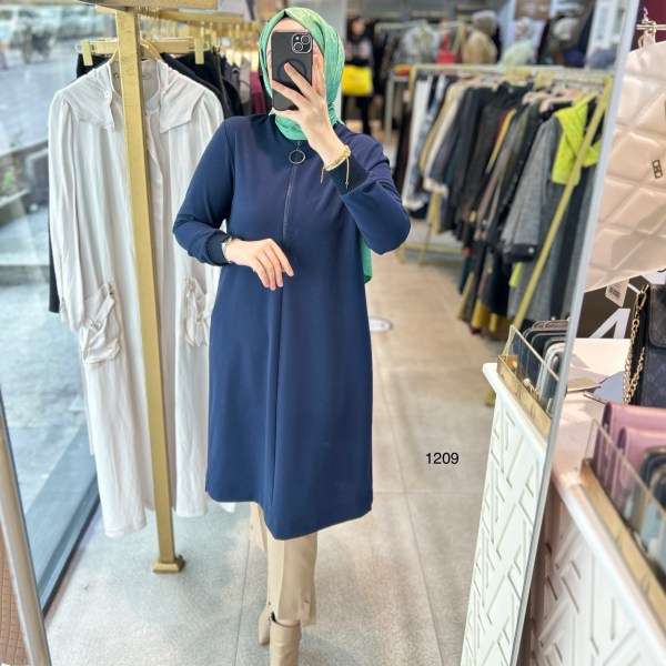 1209 Ribanalı Fermuarlı Tunik - Görsel 14