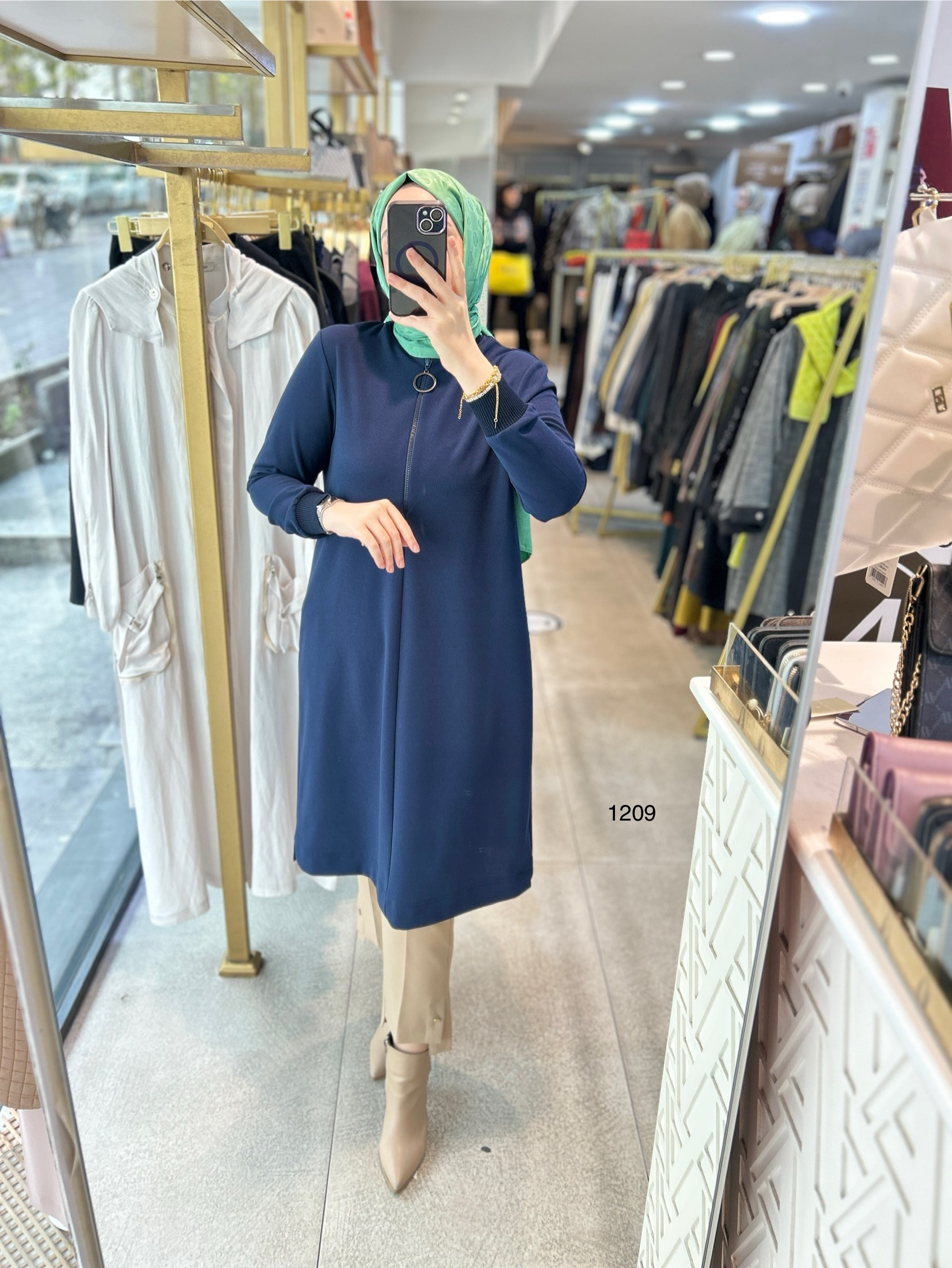 1209 Ribanalı Fermuarlı Tunik - Görsel 8