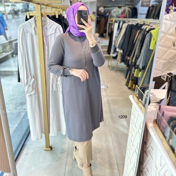 1209 Ribanalı Fermuarlı Tunik - Görsel 24