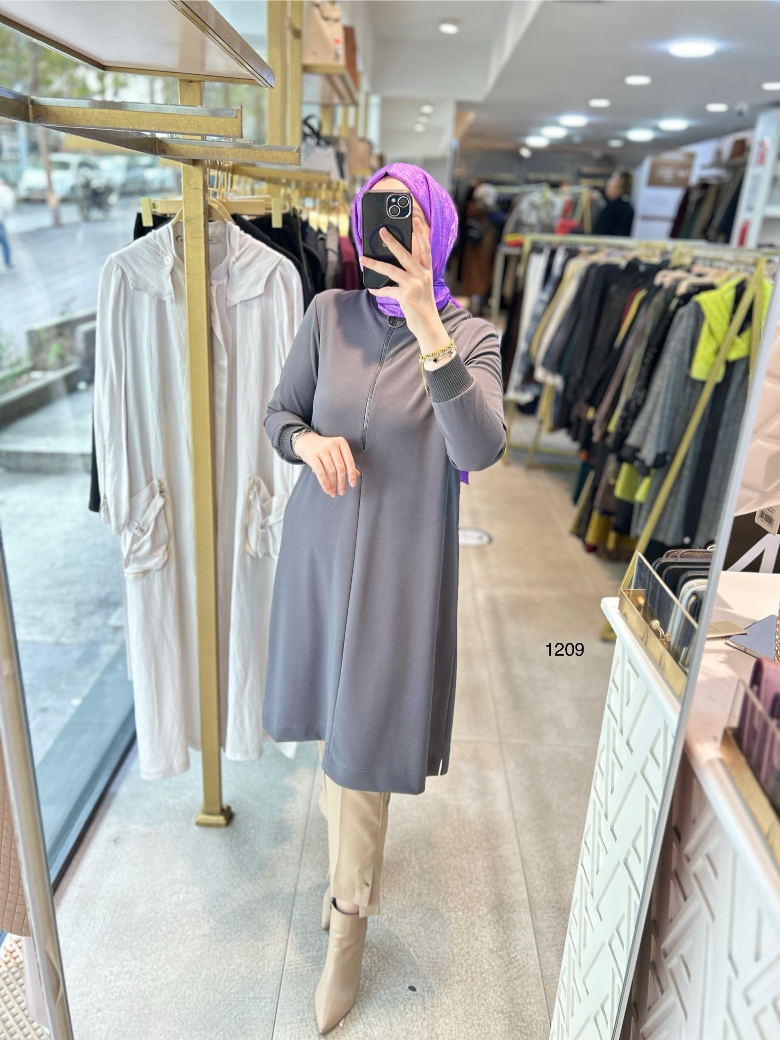 1209 Ribanalı Fermuarlı Tunik - Görsel 20