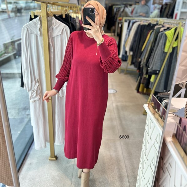 6600 Simli Triko Elbise - Görsel 7